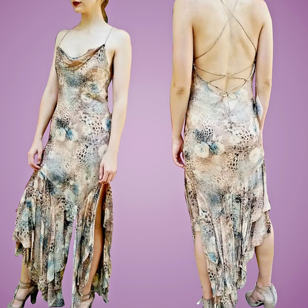 NWT Diane Freis DEADSTOCK $900 Sexy Backless DRESS